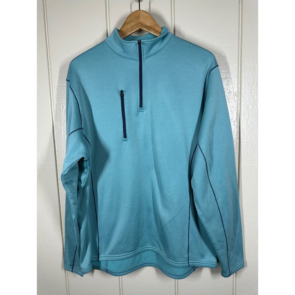 Peter Millar Pullover Womens L Blue Crown Sport Quarter Zip Athletic 7811